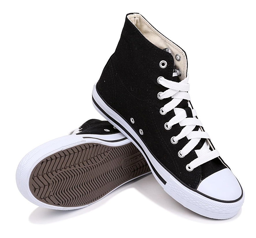 dunlop canvas high top trainers